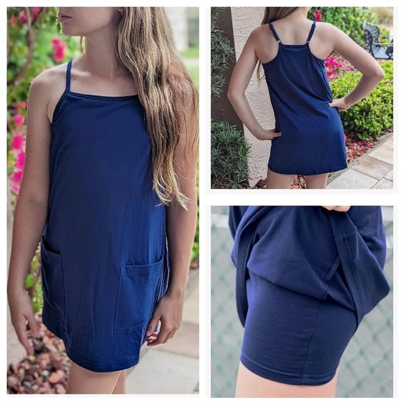 Amazon Other - Girls‎ FP Hot Shot Mini Style Dress Amazon Skort Tshirt Dress Navy Size 7